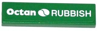Tile 1 x 4 with 'Octan' Logo and 'RUBBISH' Pattern (Sticker) - Set 70805