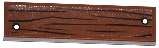 Tile 1 x 4 with Wood Grain and 2 Silver Nails Pattern (Sticker) - Set 60046