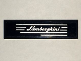 Tile 1 x 4 with Silver 'Lamborghini' & Stripes Pattern Model Right Side (Sticker) - Set 8169