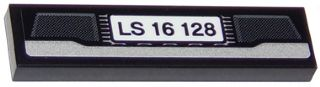 Tile 1 x 4 with Black 'LS 16 128' and Ford F150 Raptor Lower Grille/Bumper Pattern (Sticker) - Set 75875