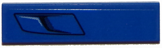 Tile 1 x 4 with Hood Air Vent Pattern Model Left Side (Sticker) - Set 75871