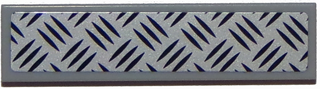 Tile 1 x 4 with Tread Plate Pattern (Sticker) - Set 60112