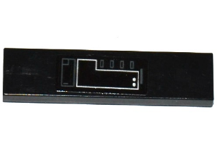 Tile 1 x 4 with SW K-2SO Chest Pattern (Sticker) - Set 75120