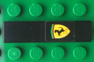 Tile 1 x 4 with Ferrari Logo Pattern (Sticker) - Set 2556