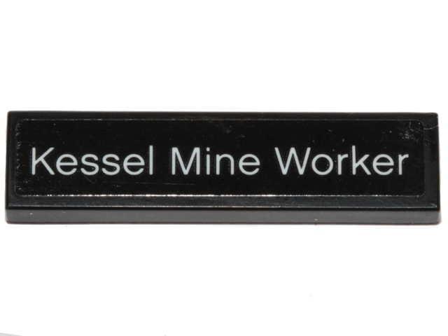 Tile 1 x 4 with 'Kessel Mine Worker' Pattern (Sticker) - Set 40299