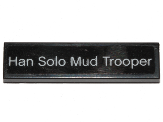 Tile 1 x 4 with 'Han Solo Mud Trooper' Pattern (Sticker) - Set 40300