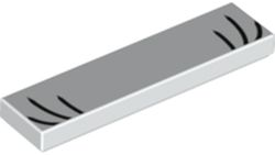 Tile 1 x 4 with Black Eyelashes Pattern