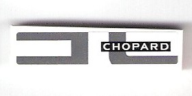 Tile 1 x 4 with 'CHOPARD' and Dark Bluish Gray Markings Pattern Model Right Side (Sticker) - Set 75876