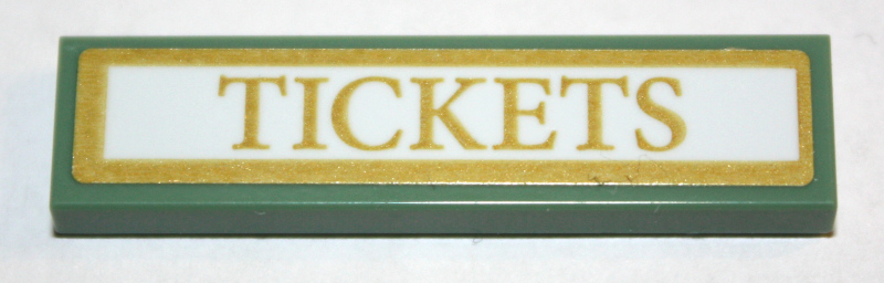 Tile 1 x 4 with 'TICKETS' Pattern (Sticker) - Set 10259