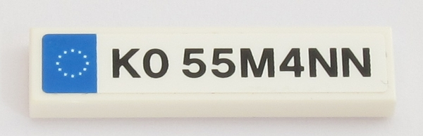Tile 1 x 4 with 'K0 55M4NN' Pattern (Sticker) - Set 42043