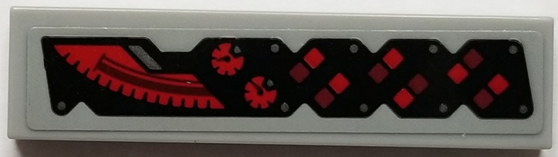 Tile 1 x 4 with Gauges and Checkered Pattern Model Left Side (Sticker) - Set 76045