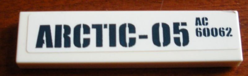 Tile 1 x 4 with 'ARCTIC-05 AC 60062' Pattern (Sticker) - Set 60062