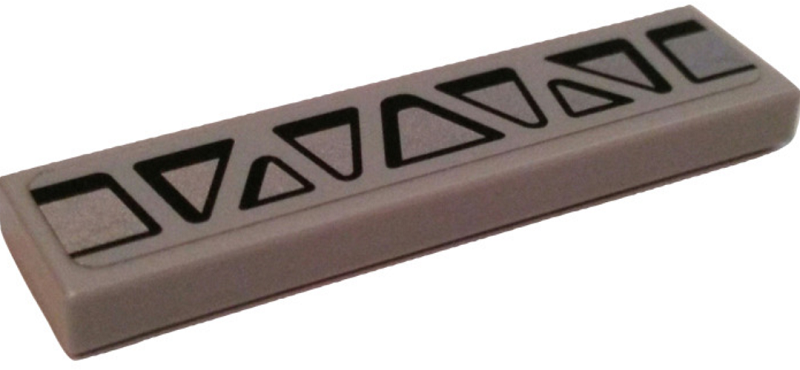 Tile 1 x 4 with SW Star Destroyer Triangles and Rectangles Pattern (Sticker) - Set 75055