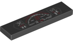 Tile 1 x 4 with Lamborghini Dashboard Gauges Pattern