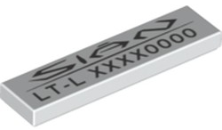 Tile 1 x 4 with 'SIAN LT-L' and Variable Code Pattern