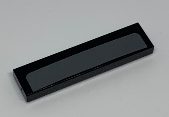 Tile 1 x 4 with Dark Bluish Gray Stripe Pattern