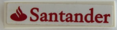 Tile 1 x 4 with Red Santander Logo Pattern (Sticker) - Set 75879