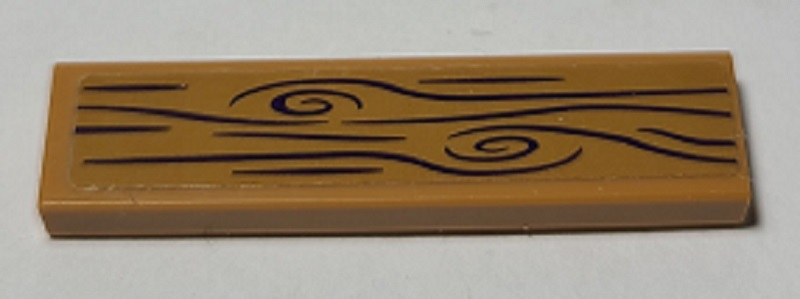 Tile 1 x 4 with Wood Grain Pattern (Sticker) - Set 41369