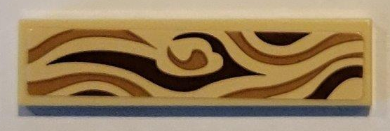 Tile 1 x 4 with Wood Grain Pattern (Sticker) - Set 41150