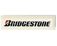 Tile 1 x 4 with 'BRIDGESTONE' Pattern (Sticker) - Set 8155