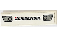 Tile 1 x 4 with Headlights and 'BRIDGESTONE' Pattern (Sticker) - Set 8155