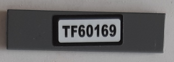 Tile 1 x 4 with 'TF60169' Pattern (Sticker) - Set 60169