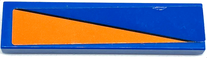 Tile 1 x 4 with Orange Triangle Pattern Model Left Side (Sticker) - Set 76081