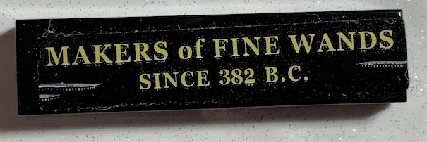 Tile 1 x 4 with 'MAKERS of FINE WANDS SINCE 382 B.C.' Pattern (Sticker) - Set 75978