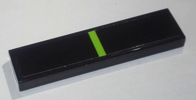 Tile 1 x 4 with Lime Stripe Pattern (Sticker) - Set 76900