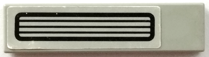 Tile 1 x 4 with Black Grille Pattern (Sticker) - Set 5542