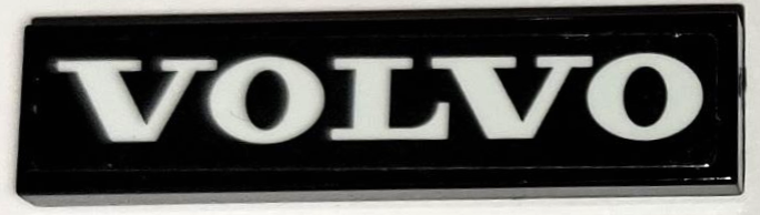 Tile 1 x 4 with White 'VOLVO' Pattern (Sticker) - Set 42114