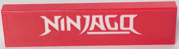 Tile 1 x 4 with White 'NINJAGO' Pattern (Sticker) - Set 40429