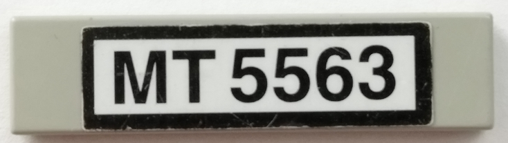 Tile 1 x 4 with 'MT 5563' Pattern (Sticker) - Set 5563