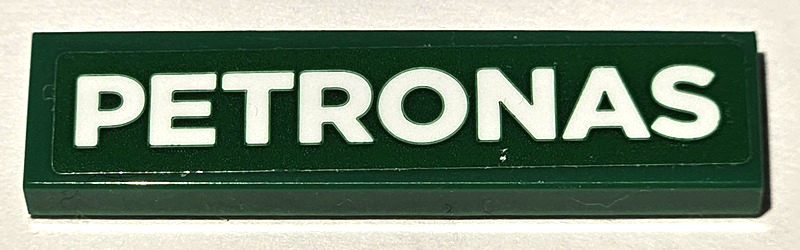 Tile 1 x 4 with White 'PETRONAS' Pattern (Sticker) - Set 75883