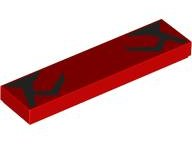 Tile 1 x 4 with Black Markings Pattern (BrickHeadz Darth Maul Lower Face)