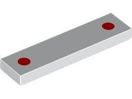 Tile 1 x 4 with 2 Red Dots Pattern (BrickHeadz Queen Amidala Cheeks)