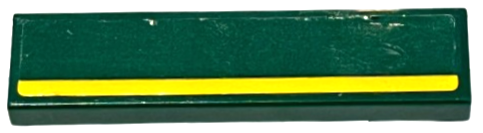 Tile 1 x 4 with Yellow Stripe Pattern (Sticker) - Set 76907