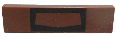 Tile 1 x 4 with Pentagon in Black Rectangle Pattern (BrickHeadz Captain America Goatee)