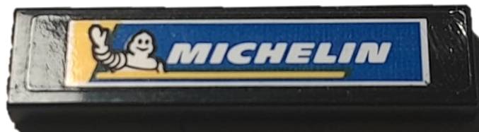 Tile 1 x 4 with Michelin Logo Pattern (Sticker) - Set 42137