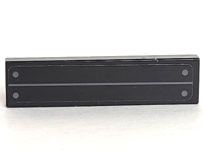 Tile 1 x 4 with Dark Bluish Gray Line and Rivets Pattern (Sticker) - Set 70916