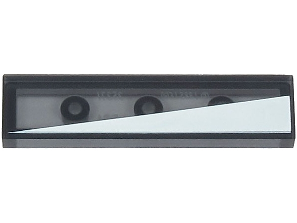 Tile 1 x 4 with White Triangle Pattern Model Left Side