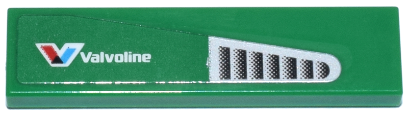 Tile 1 x 4 with White 'Valvoline' Logo and Black and Silver Air Vents Pattern Model Right Side (Sticker) - Set 77245