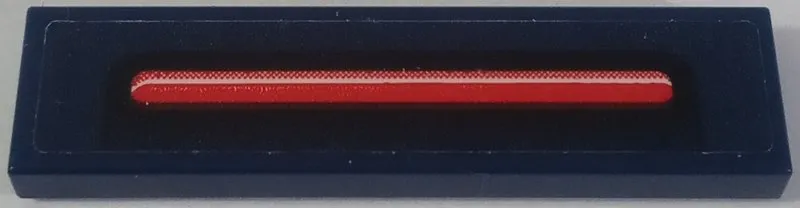 Tile 1 x 4 with Red Taillight Line Pattern (Sticker) - Set 42154