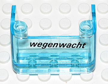 Windscreen 3 x 4 x 1 1/3 with 2 Studs on Top with 'wegenwacht' Pattern (Sticker) - Set 2140