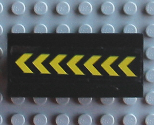 Vehicle, Spoiler / Plow Blade 6 x 3 with Hinge with 7 Yellow Chevrons Pattern (Sticker) - Set 6573