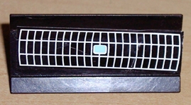 Vehicle, Spoiler / Plow Blade 6 x 3 with Hinge with White Grid and Small Blue Rectangle Pattern (Sticker) - Set 1775