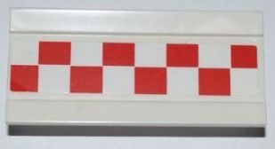 Vehicle, Spoiler / Plow Blade 6 x 3 with Hinge with Red and White Checkered Pattern (Sticker) - Set 3181