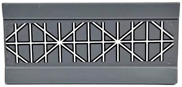 Vehicle, Spoiler / Plow Blade 6 x 3 with Hinge with White Horizontal, Vertical and Diagonal Lines Radar Pattern (Sticker) - Set 60022