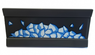 Vehicle, Spoiler / Plow Blade 6 x 3 with Hinge with White and Blue Snow Chunks Pattern (Sticker) - Set 76098