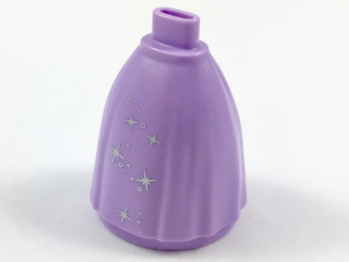 Mini Doll Skirt Long Full with Silver Stars Pattern (Fairy Godmother)